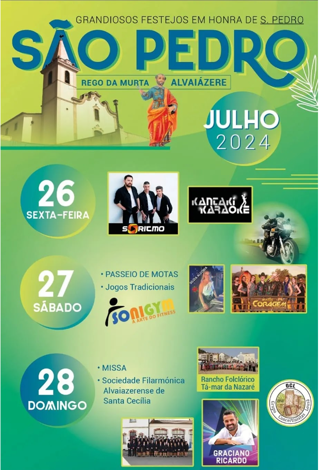 Cartaz Festas em Honra de São Pedro 2024 - Alvaiázere