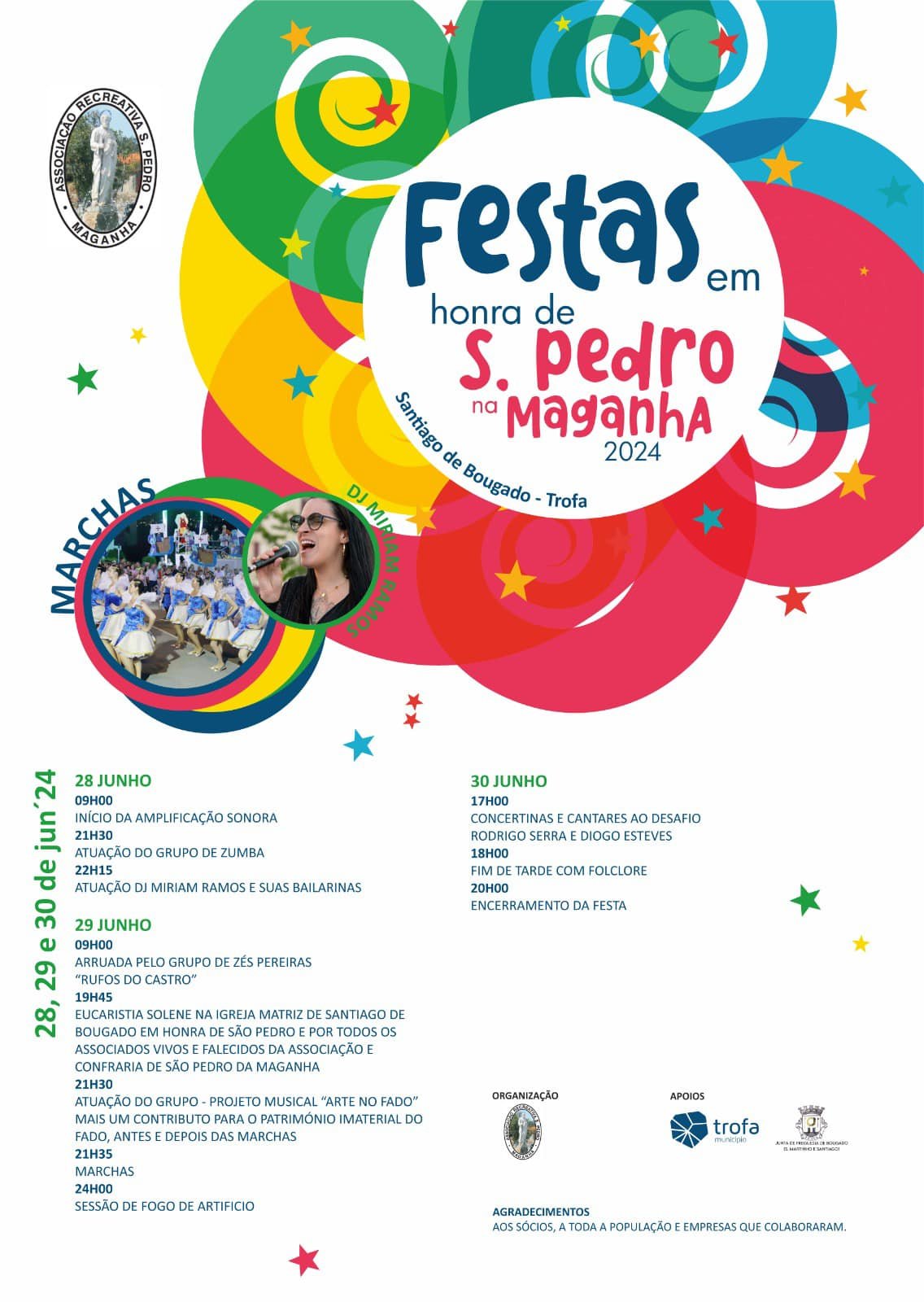 Cartaz Festas em Honra de São Pedro 2024 - Maganha
