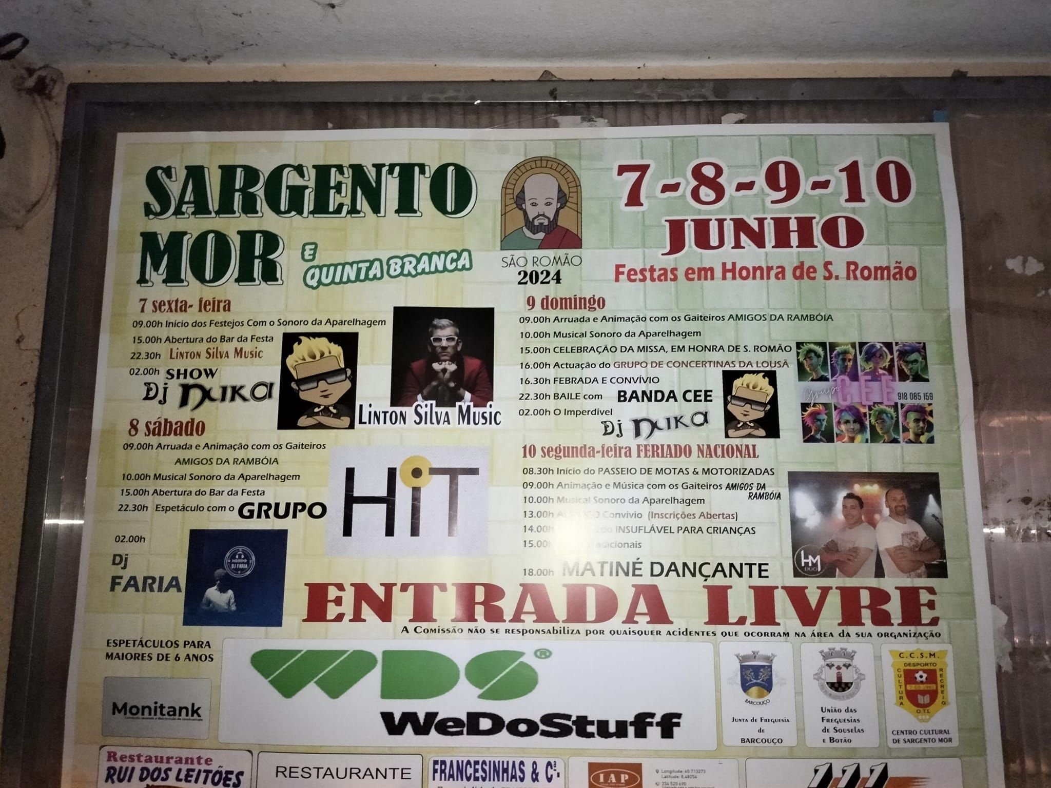 Cartaz Festas em Honra de São Romão 2024 - Sargento Mor