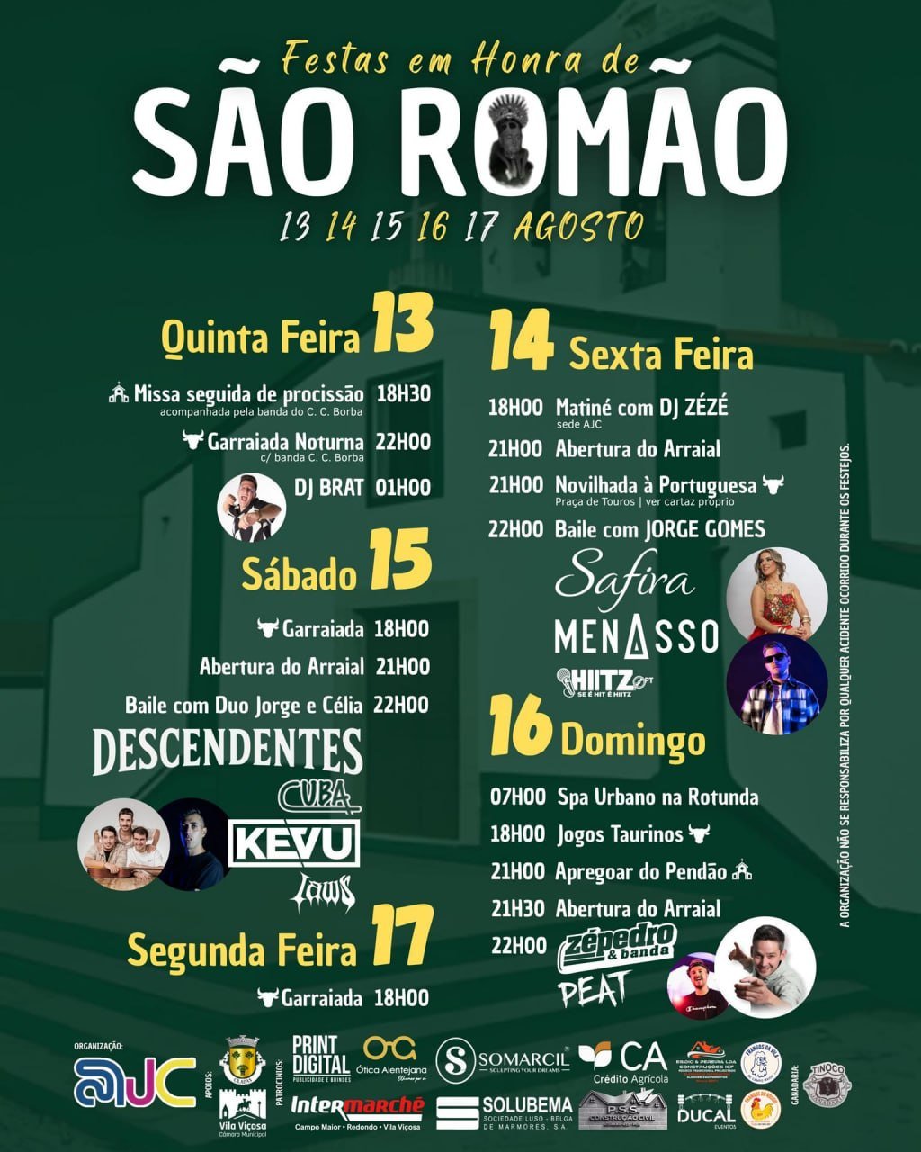 Cartaz Festas em honra de São Romão 2026 - São Romão