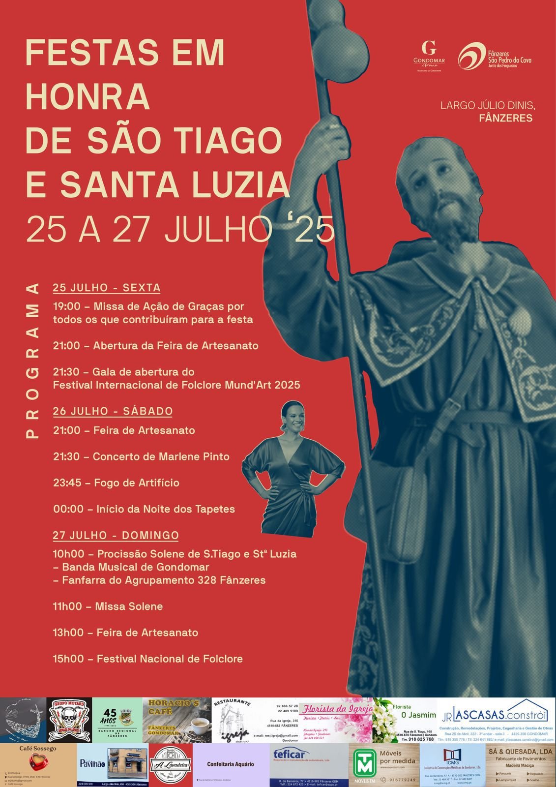 Cartaz Festas em Honra de São Tiago 2025 - Fânzeres
