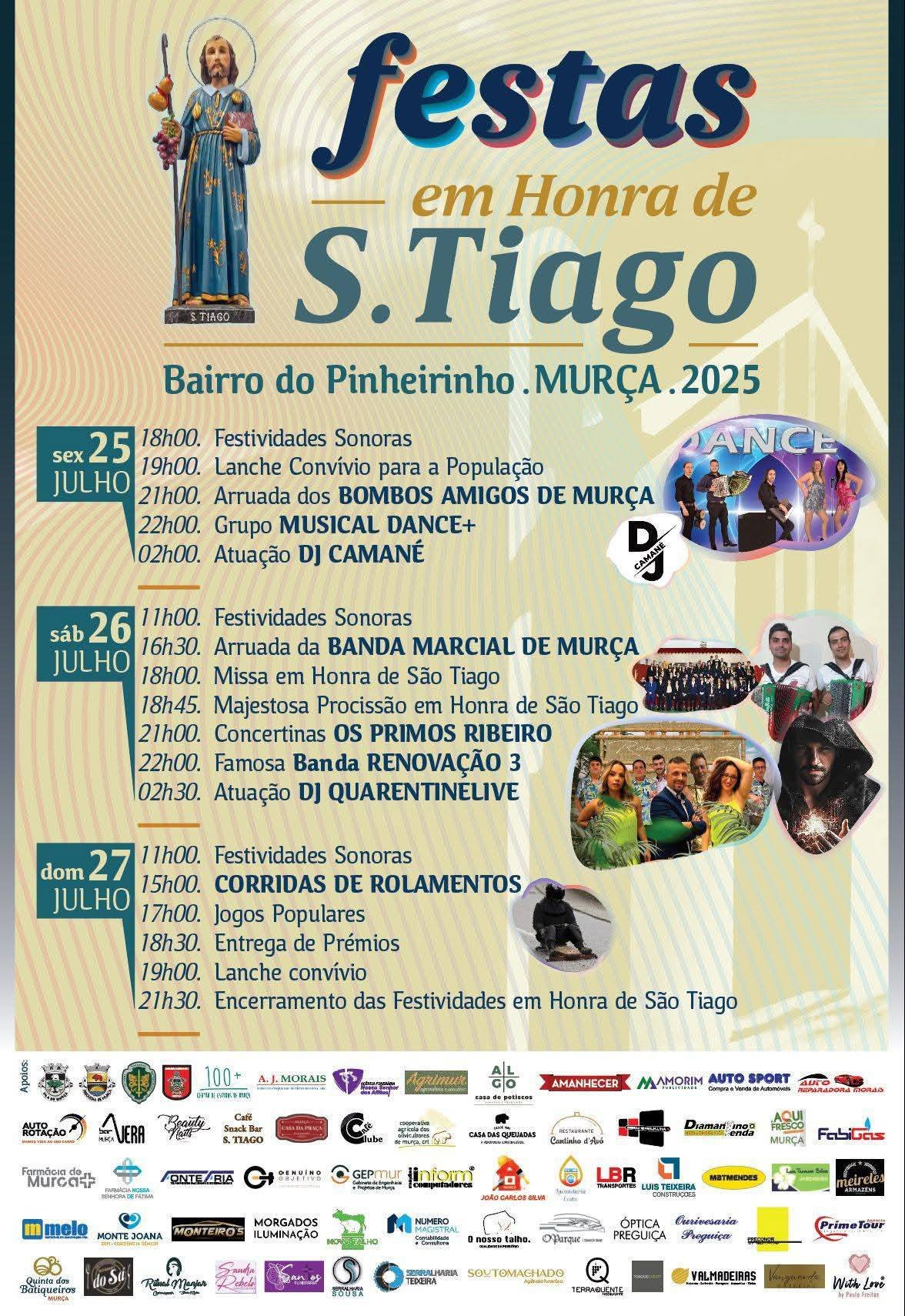 Cartaz Festas em Honra de São Tiago 2025 - Murça