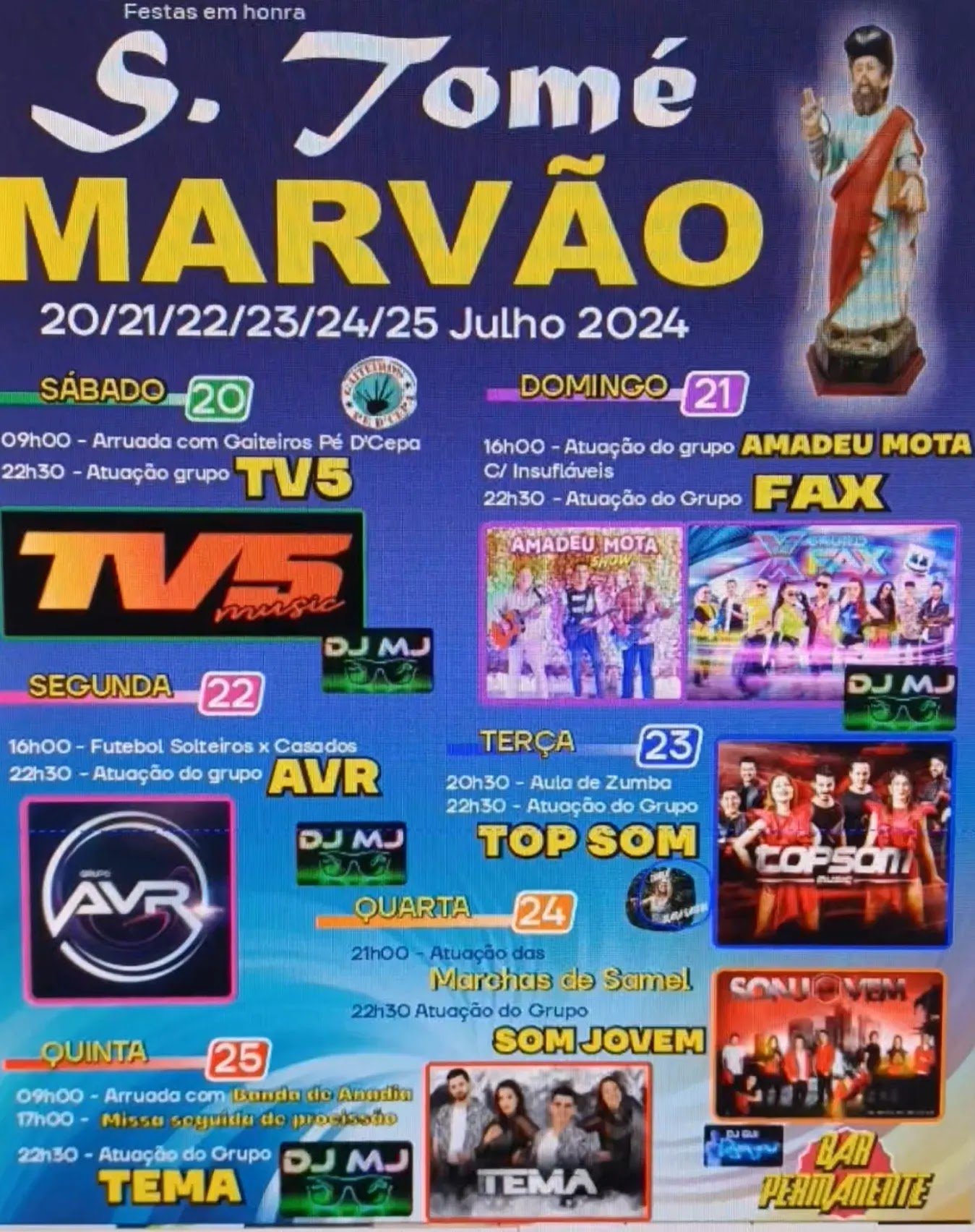 Cartaz Festas em honra de São Tomé 2024 - Cantanhede