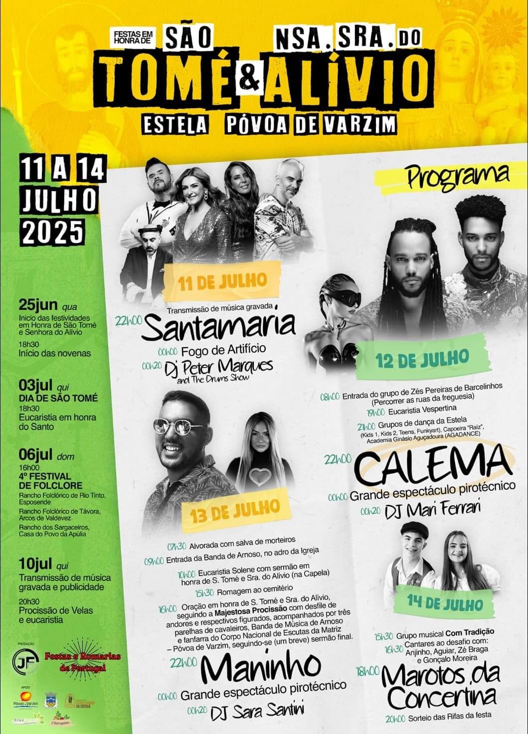 Cartaz Festas em Honra de São Tomé 2025 - Póvoa de Varzim