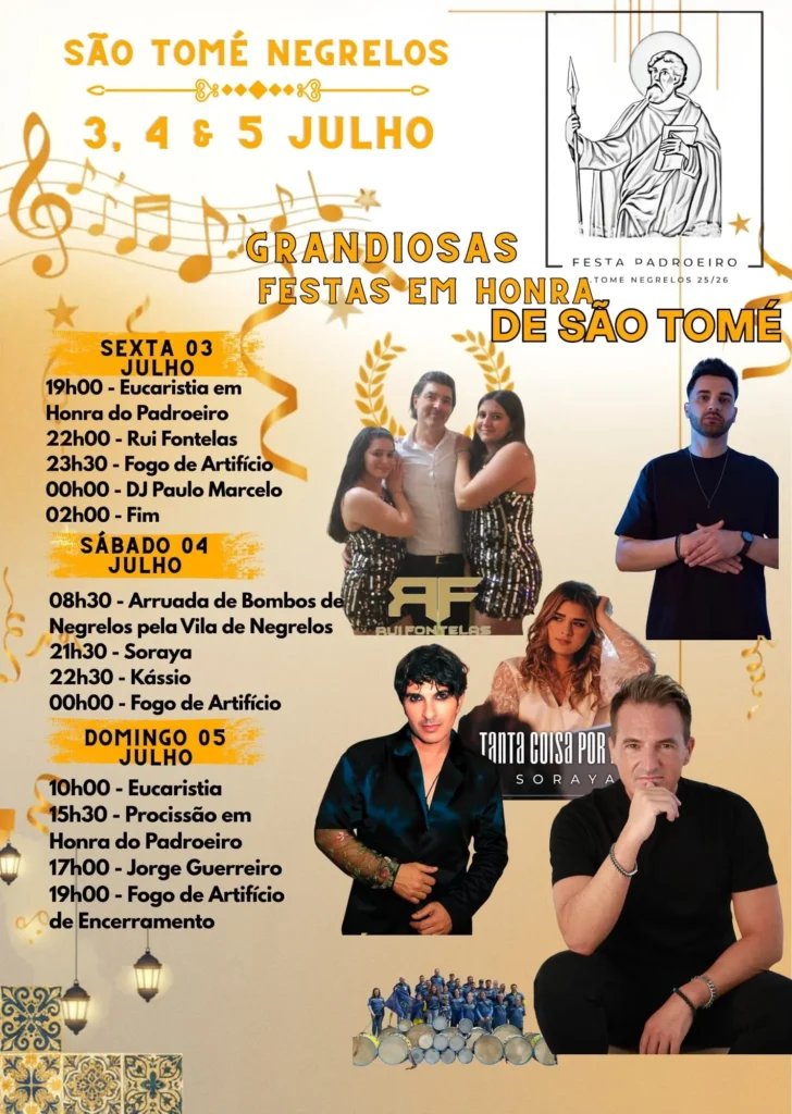 Cartaz Festas em honra de São Tomé 2026 - São Tomé de Negrelos