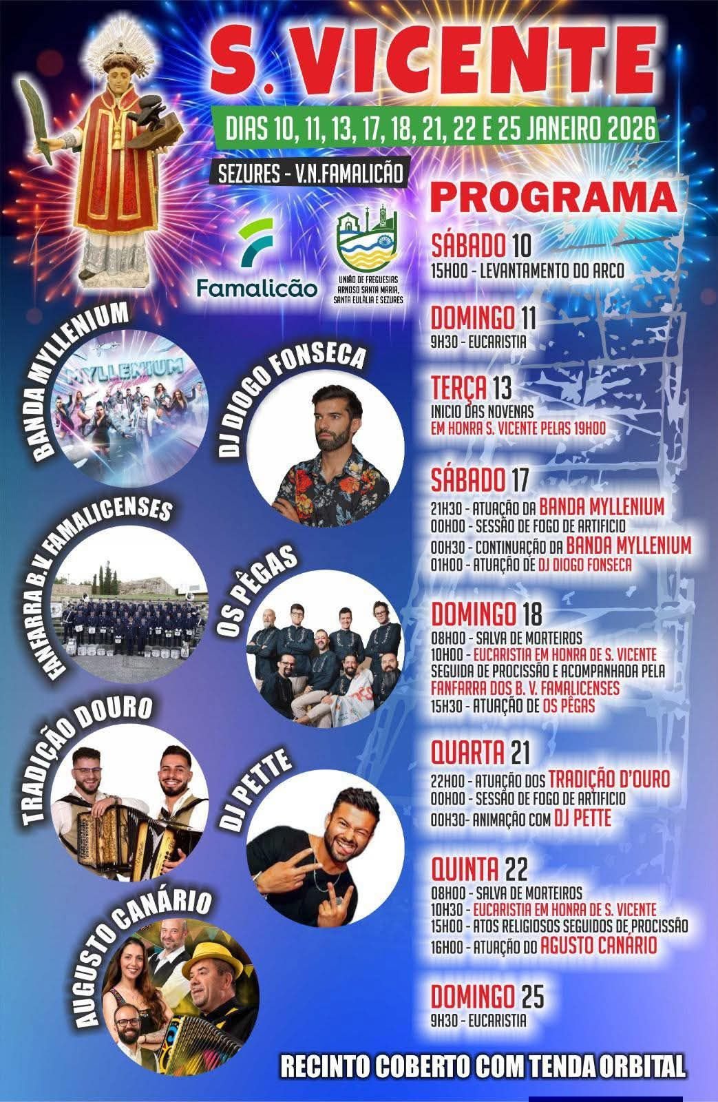 Cartaz Festas em Honra de São Vicente 2026 - Sezures