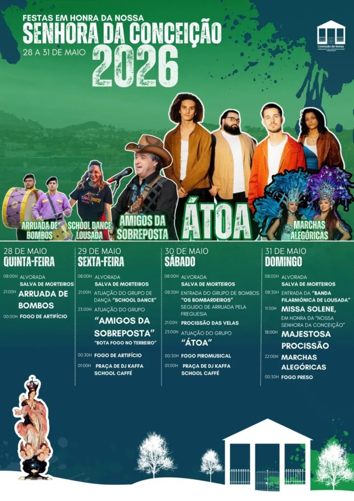 Cartaz Festas em honra de Senhora da Conceição 2026 - Lousada