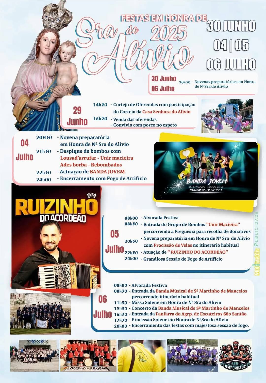 Cartaz Festas em Honra de Senhora do Alívio 2025 - Sátão