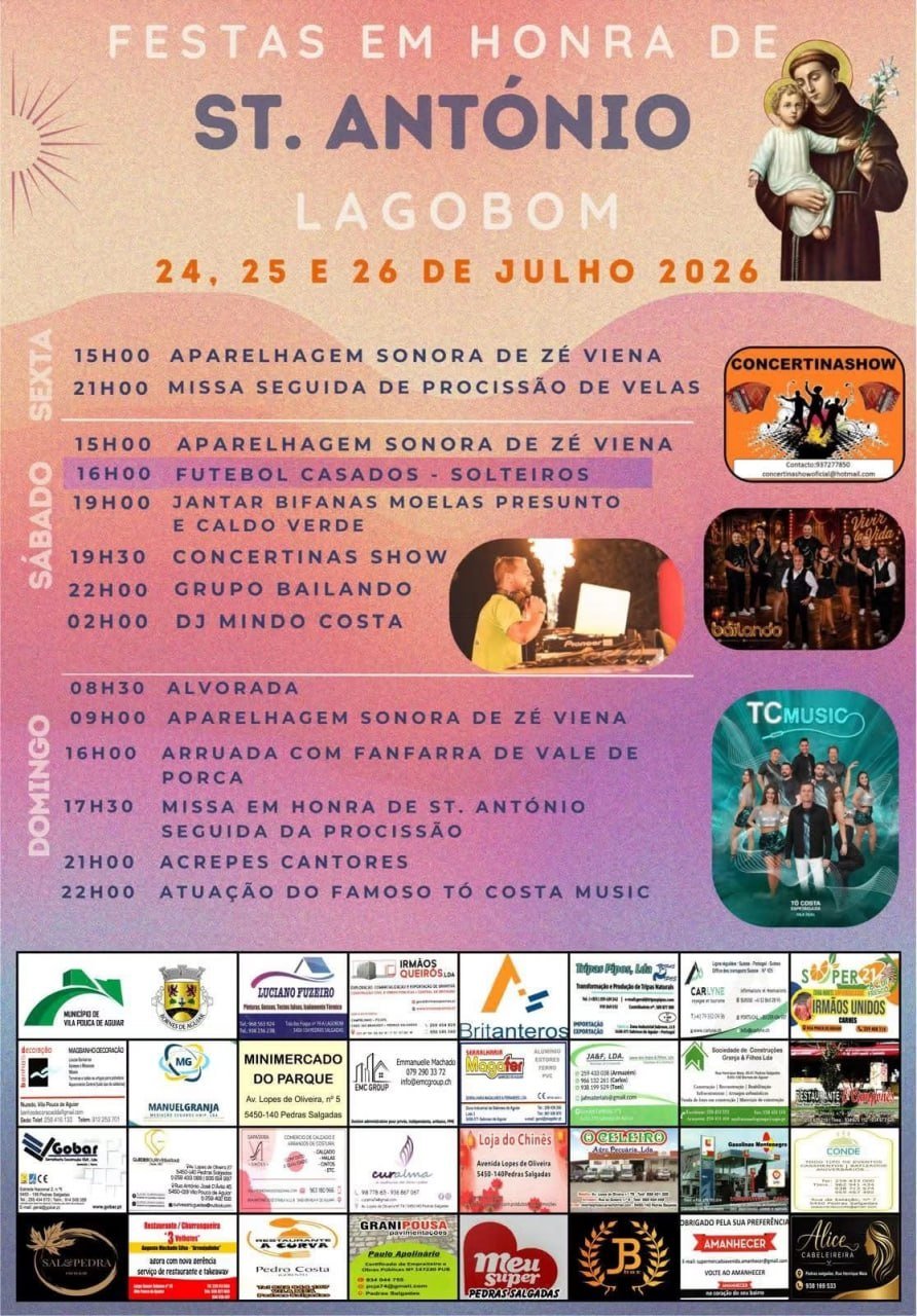 Cartaz Festas em honra de St. António 2026 - Lagobom