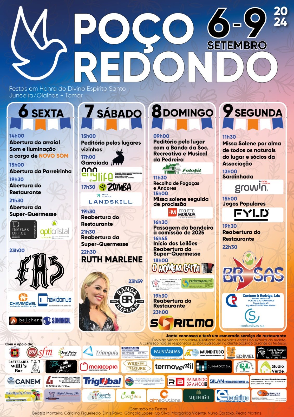 Cartaz Festas em Honra do Divino Espírito Santo 2024 - Olalhas