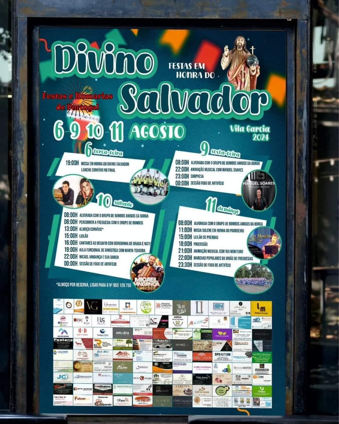 Cartaz Festas em Honra do Divino Salvador 2024 - Vila Garcia