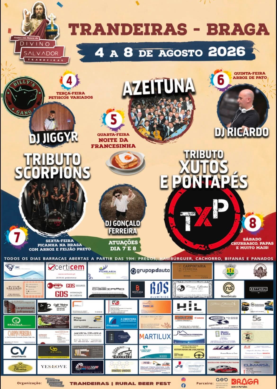 Cartaz Festas em Honra do Divino Salvador - Trandeiras