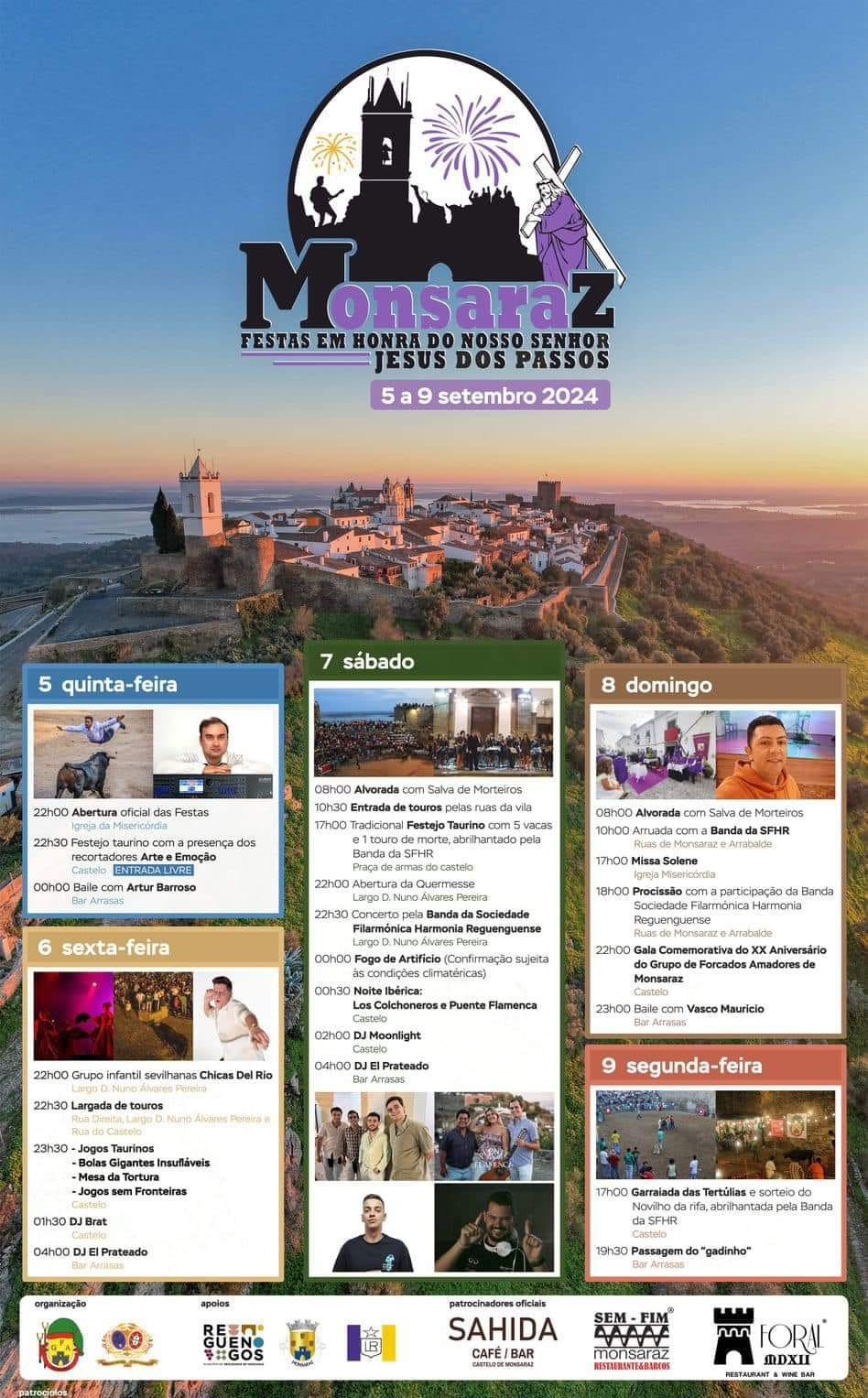 Cartaz Festas em Honra do Nosso Senhor Jesus dos Passos 2024 - Monsaraz