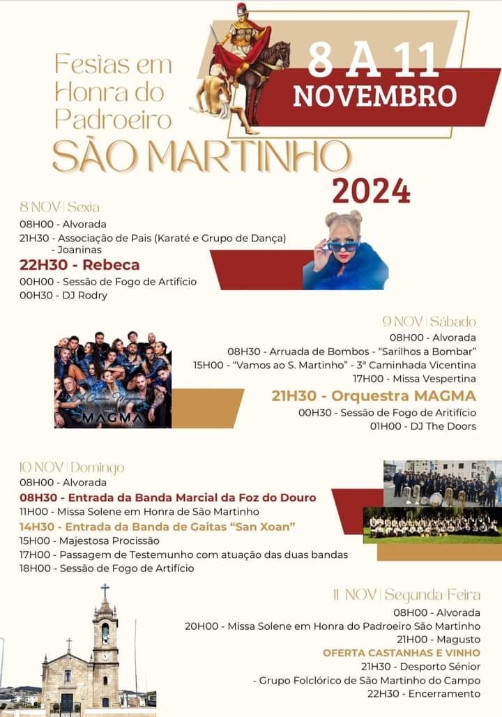 Cartaz Festas em Honra do Padroeiro São Martinho 2024 - Santo Tirso