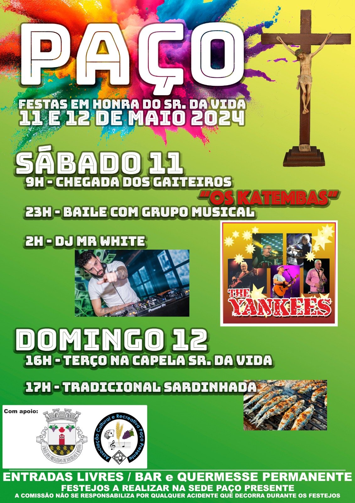 Cartaz Festas em Honra Do Senhor Da Vida 2024 - Paço