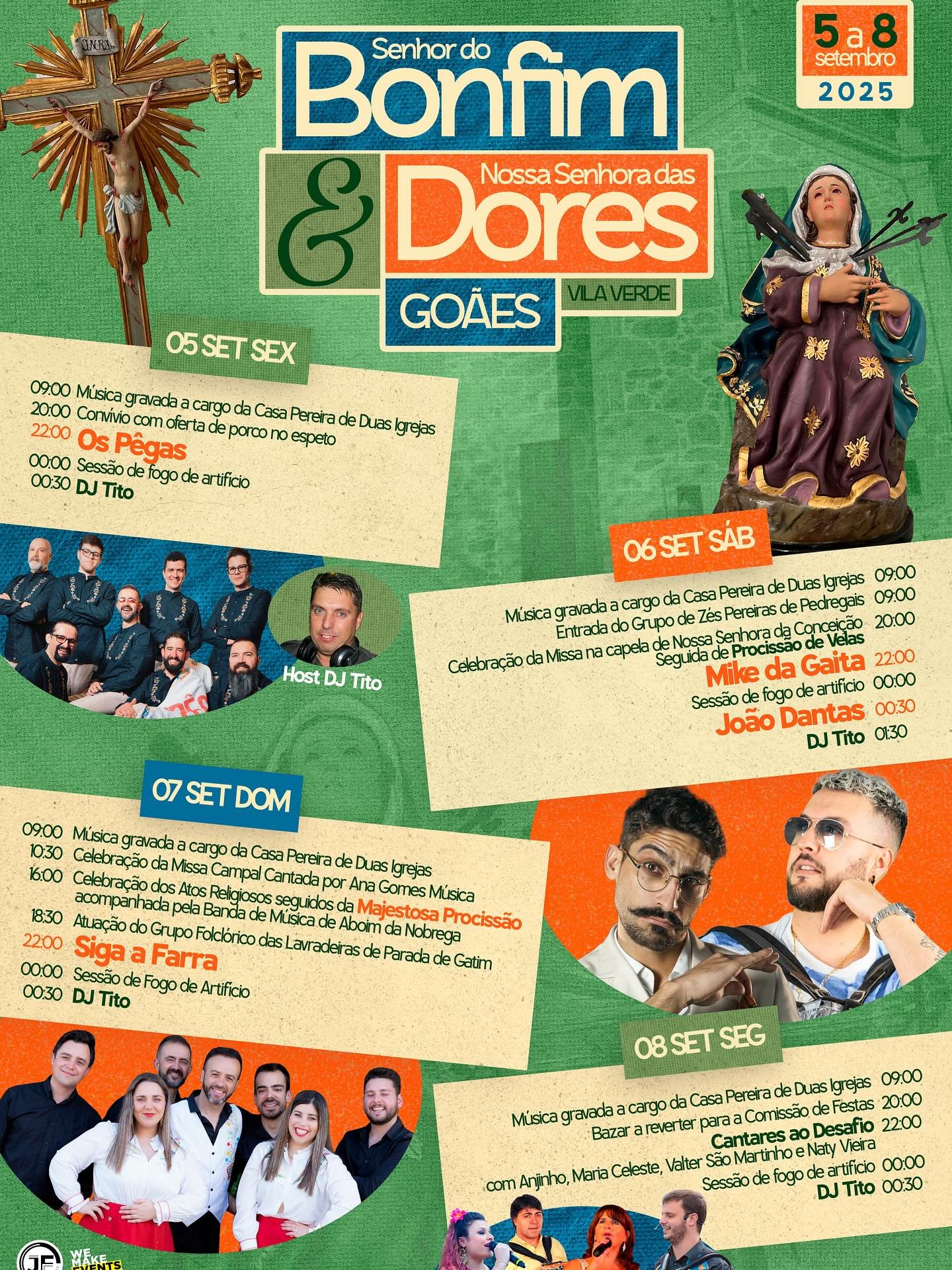 Cartaz Festas em Honra do Senhor do Bonfim 2025 - Goães