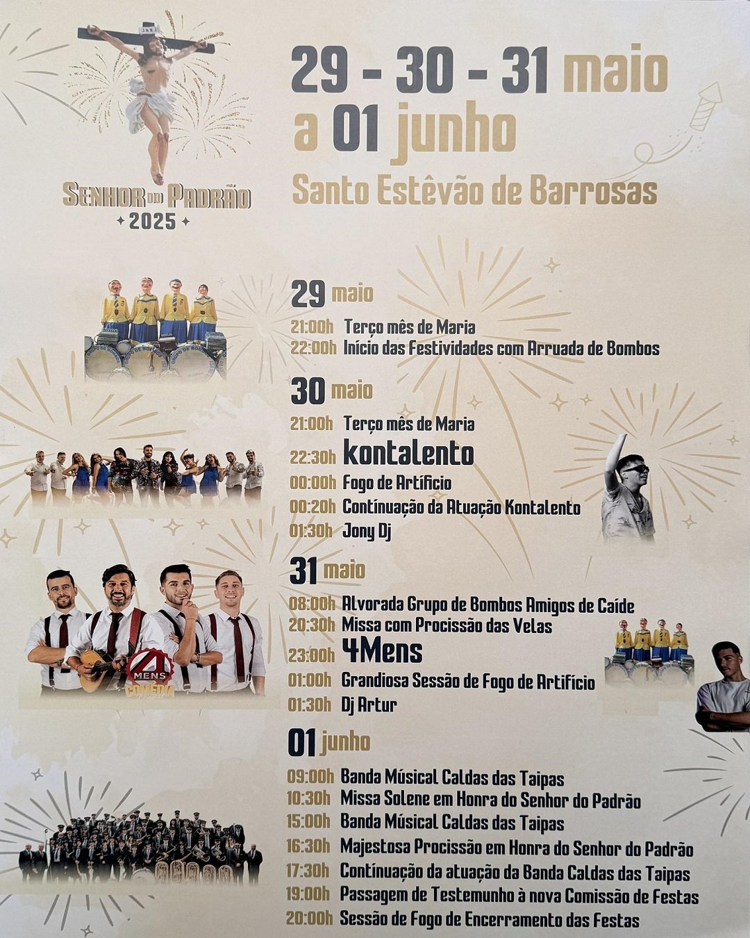 Cartaz Festas em Honra do Senhor do Padrão 2025 - Lousada
