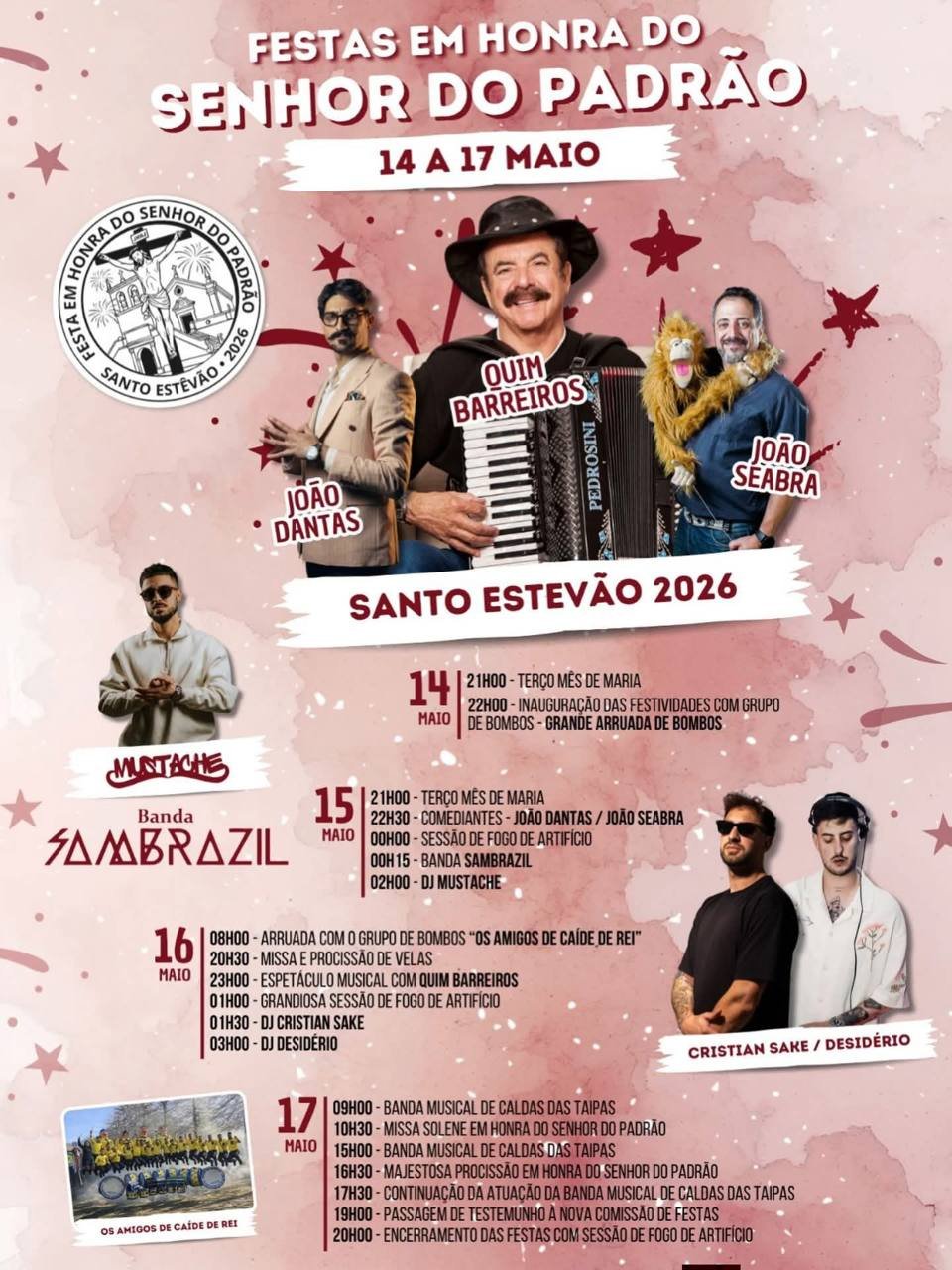 Cartaz Festas em honra do Senhor do Padrão 2026 - Santo Estêvão