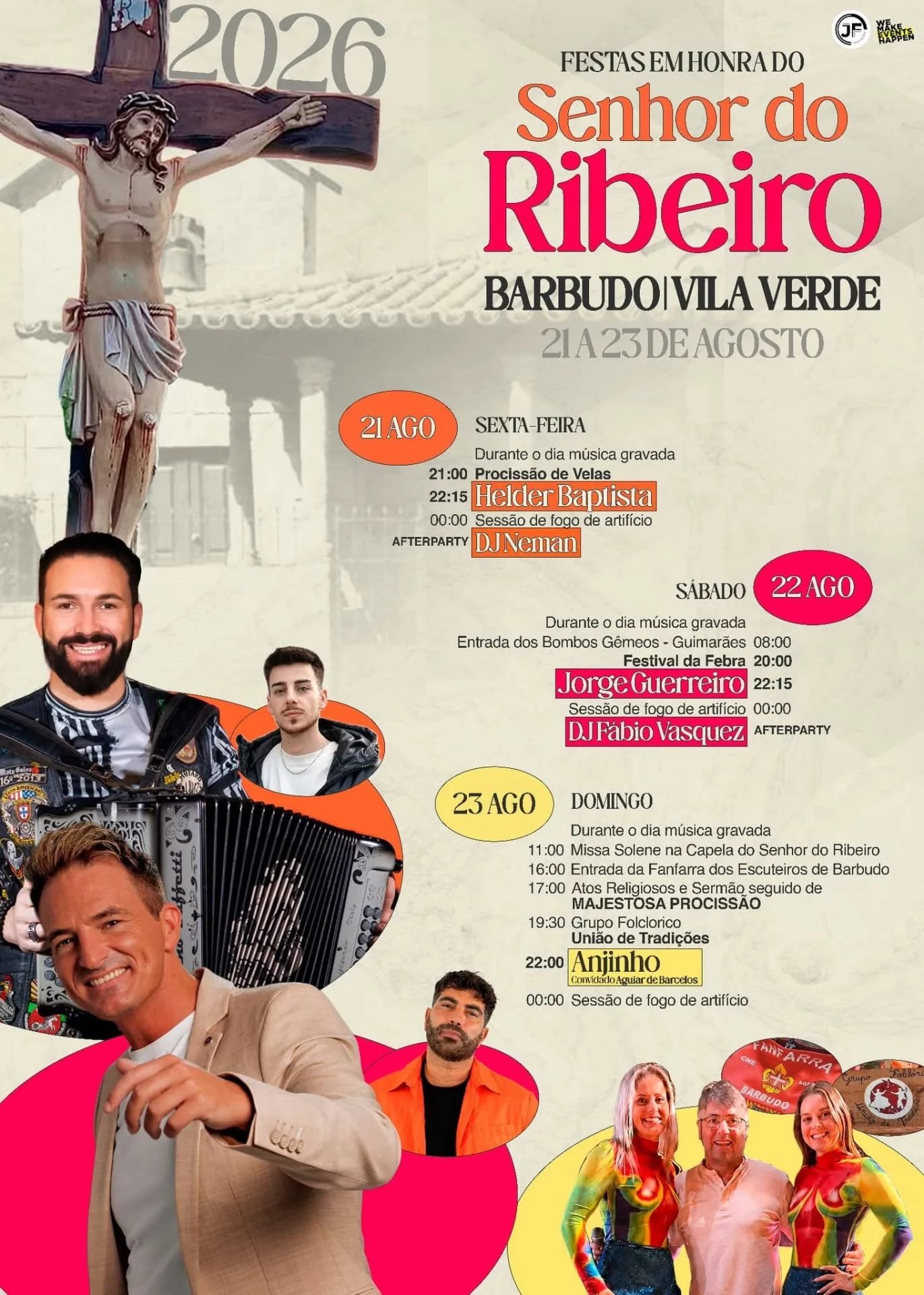 Cartaz Festas em honra do Senhor do Ribeiro 2026 - Barbudo