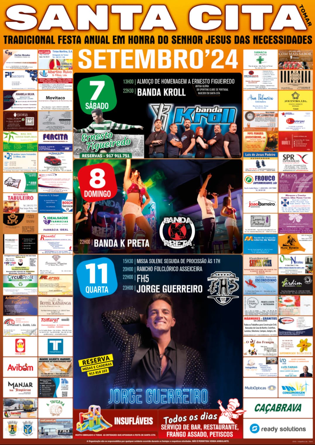 Cartaz Festas em Honra do Senhor Jesus das Necessidades 2024 - Tomar