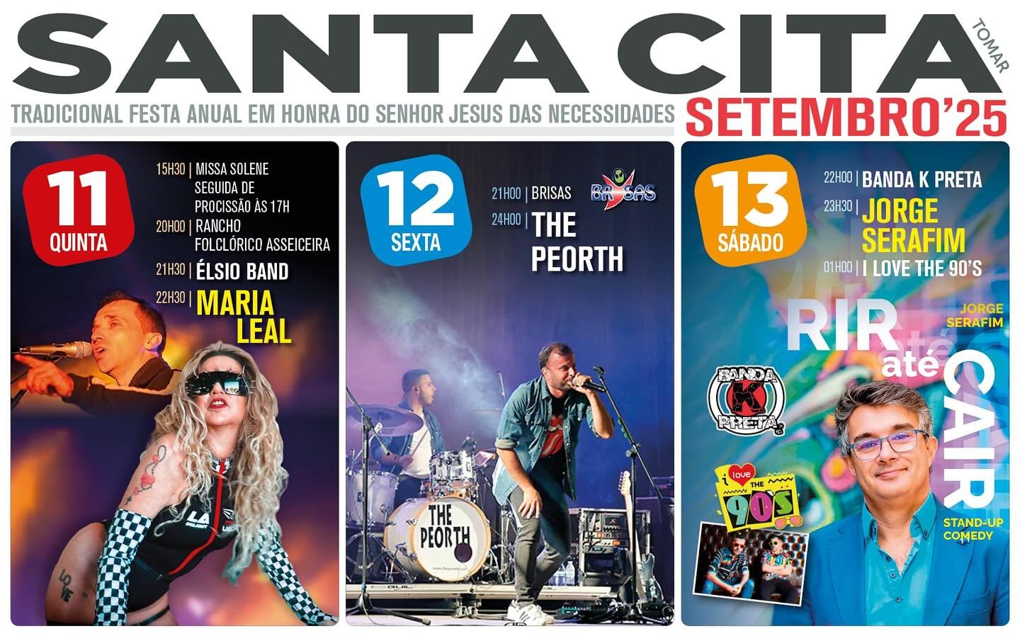 Cartaz Festas em Honra do Senhor Jesus das Necessidades 2025 - Santa Cita