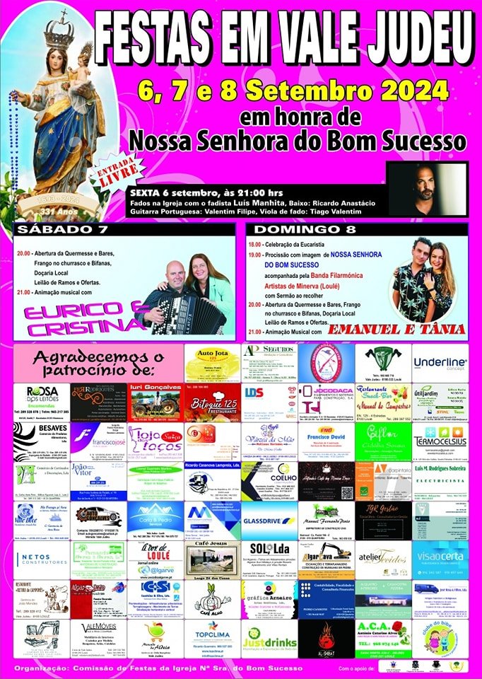 Cartaz Festas em Vale Judeu 2024 - Loulé