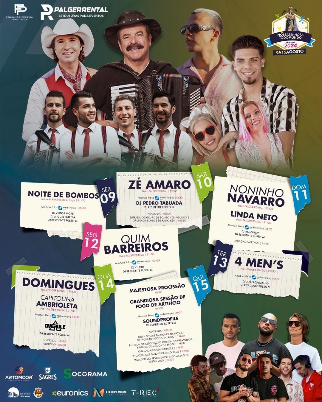 Cartaz Festas Nossa Senhora de Todo Mundo 2024 - Figueiró