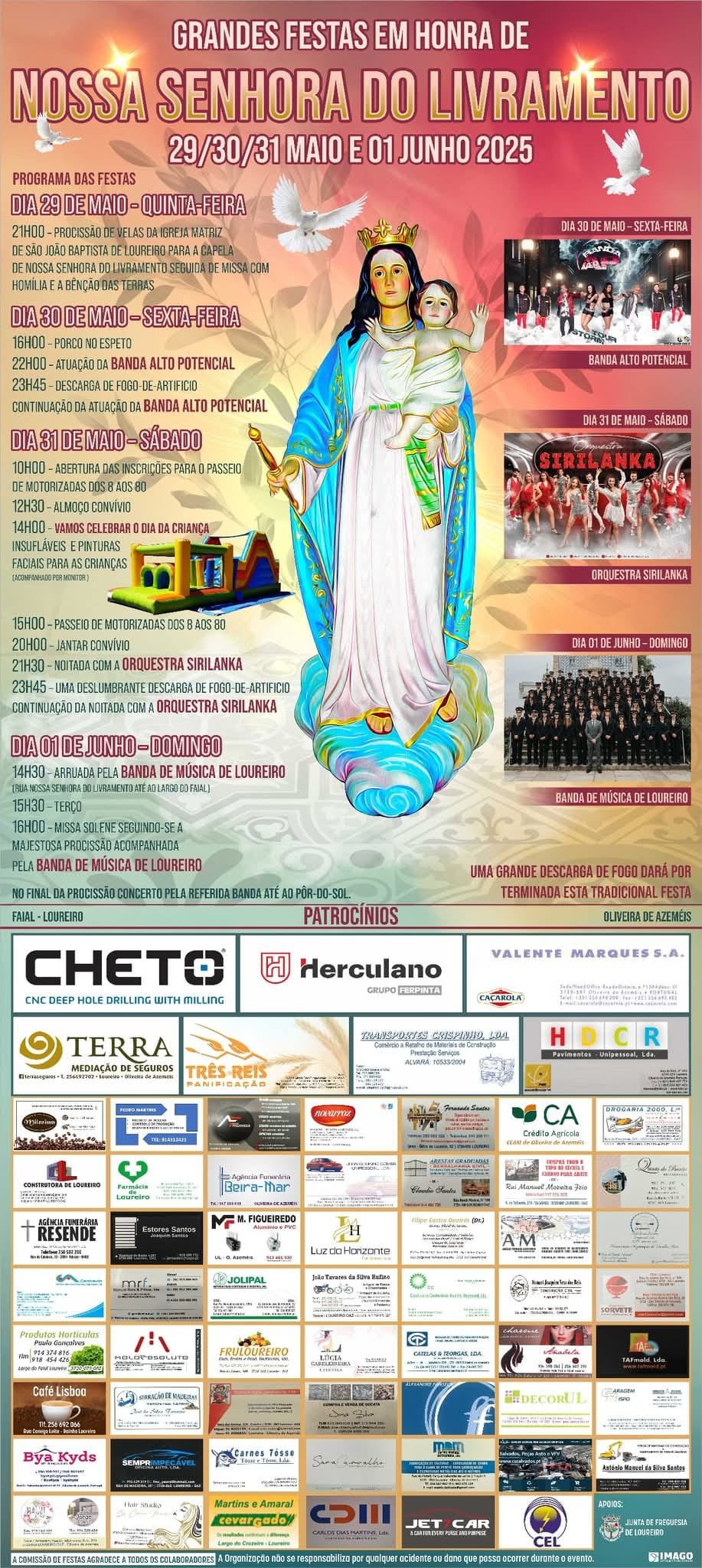 Cartaz Festas Nossa Senhora do Livramento 2025 - Oliveira de Azeméis