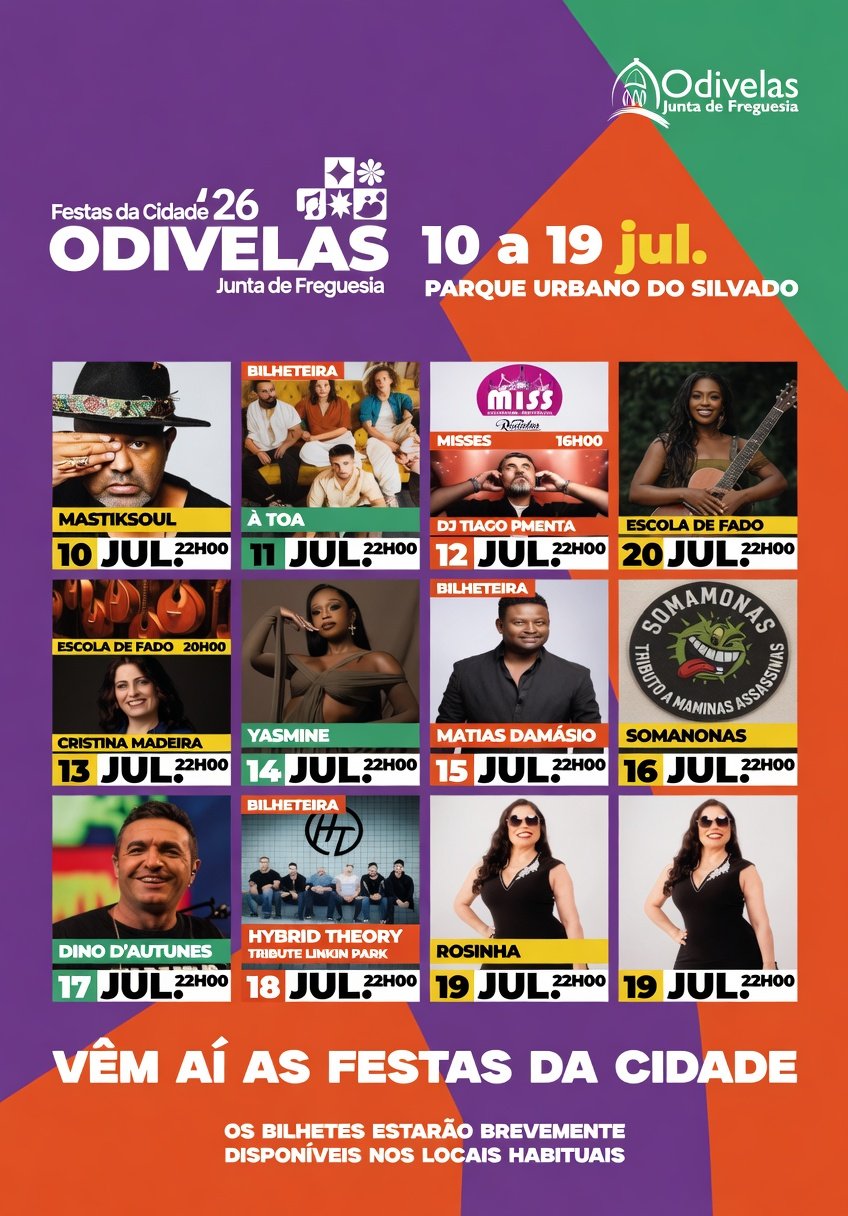 Cartaz Festas Odivelas 2026 - Odivelas