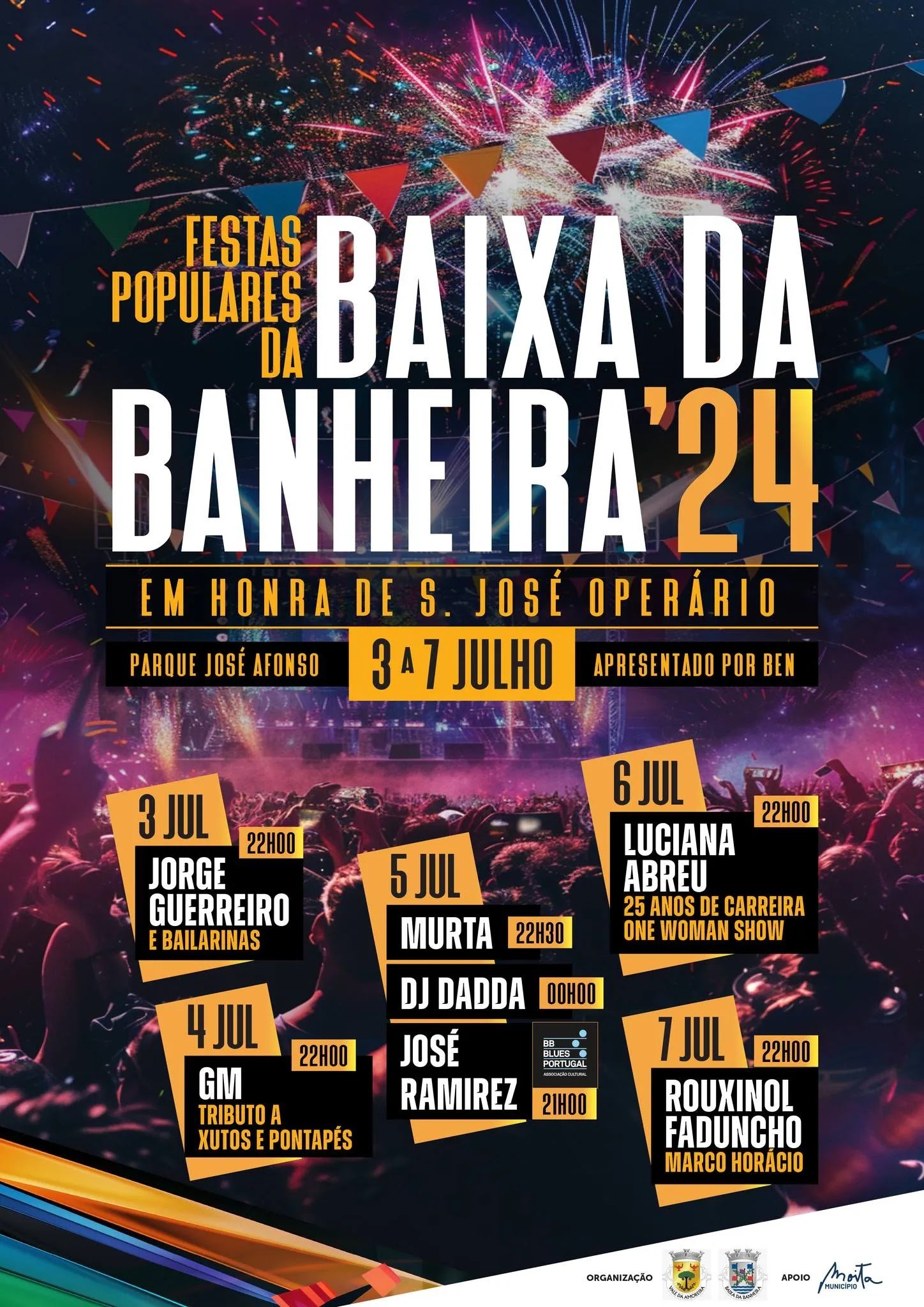 Cartaz Festas Populares 2024 - Baixa da Banheira