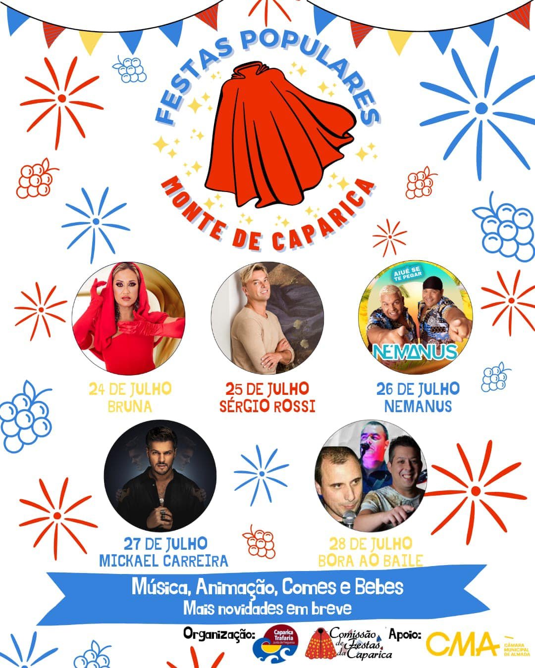 Cartaz Festas Populares 2024 - Monte da Caparica