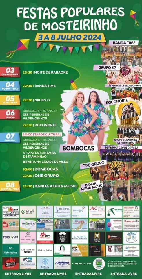Cartaz Festas Populares 2024 - Mosteirinho