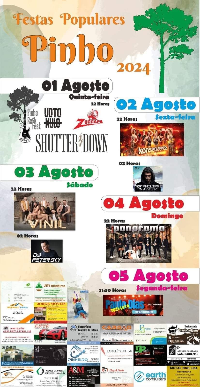 Cartaz Festas Populares 2024 - Pinho