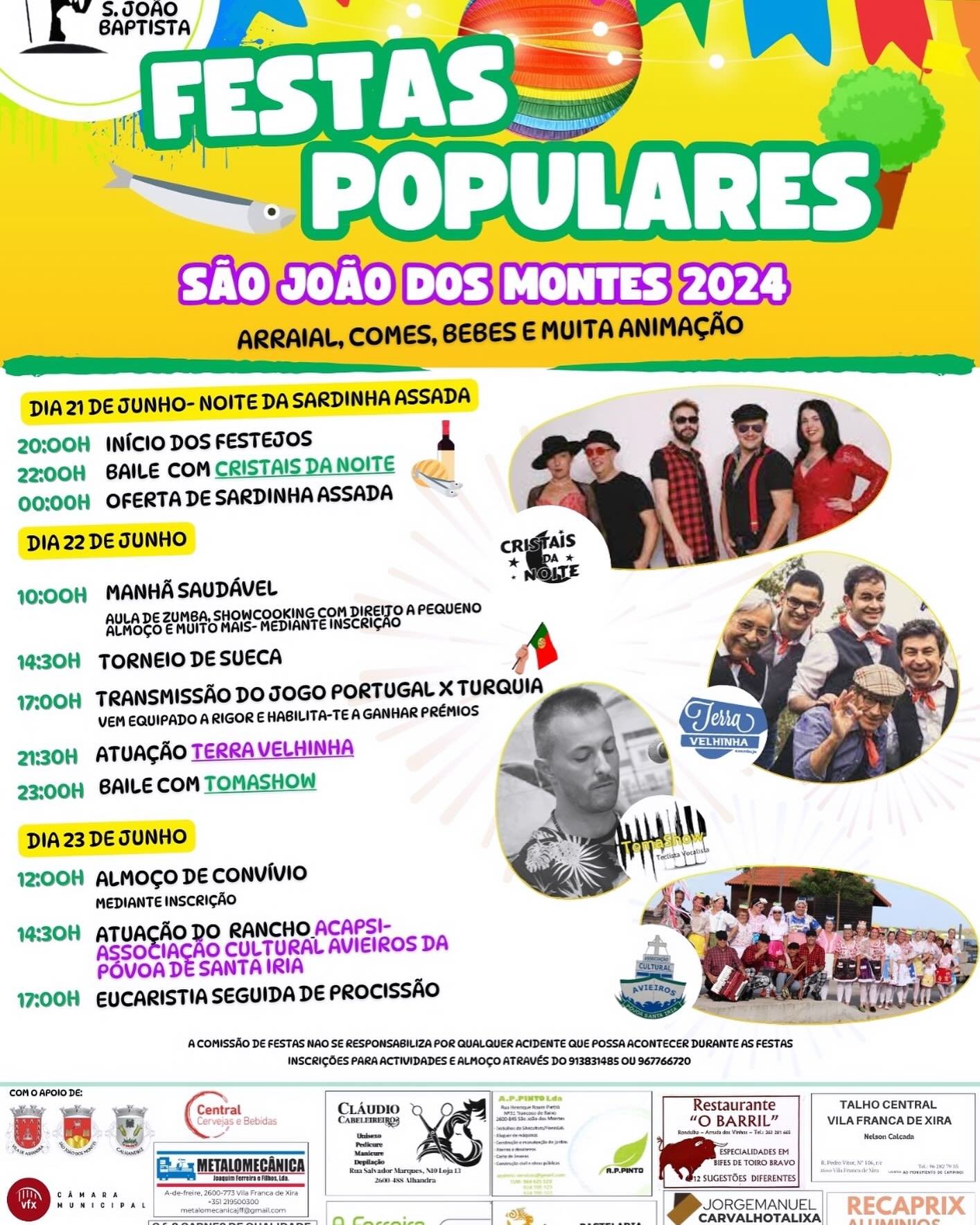 Cartaz Festas Populares 2024 - São João dos Montes