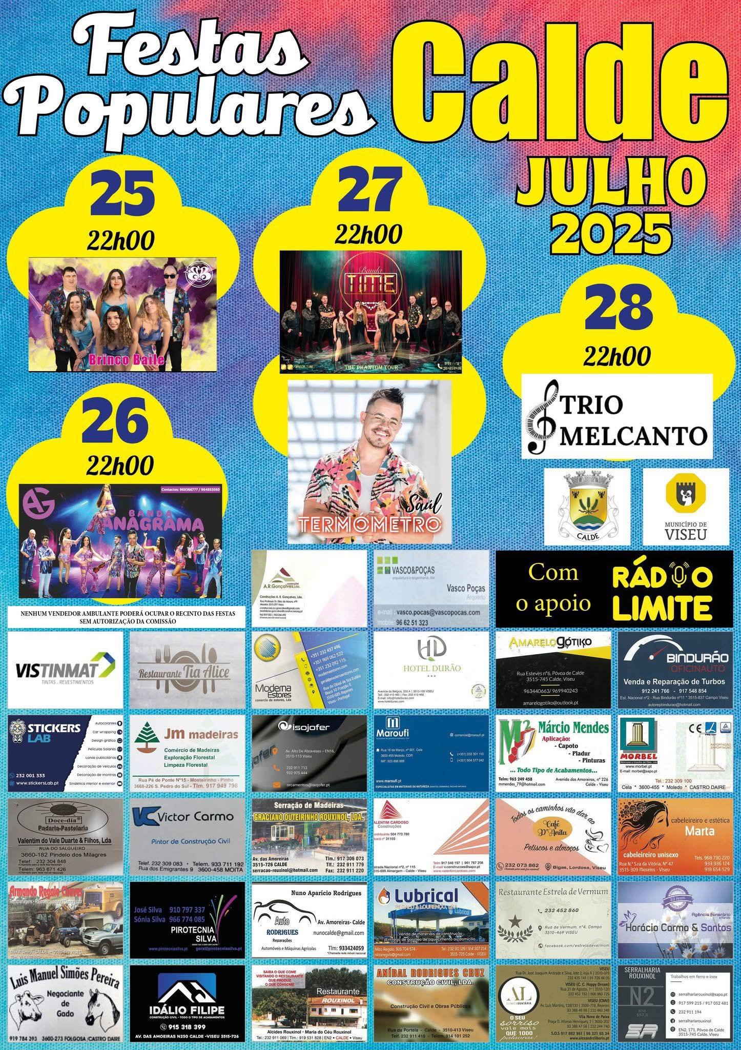 Cartaz Festas Populares 2025 - Calde