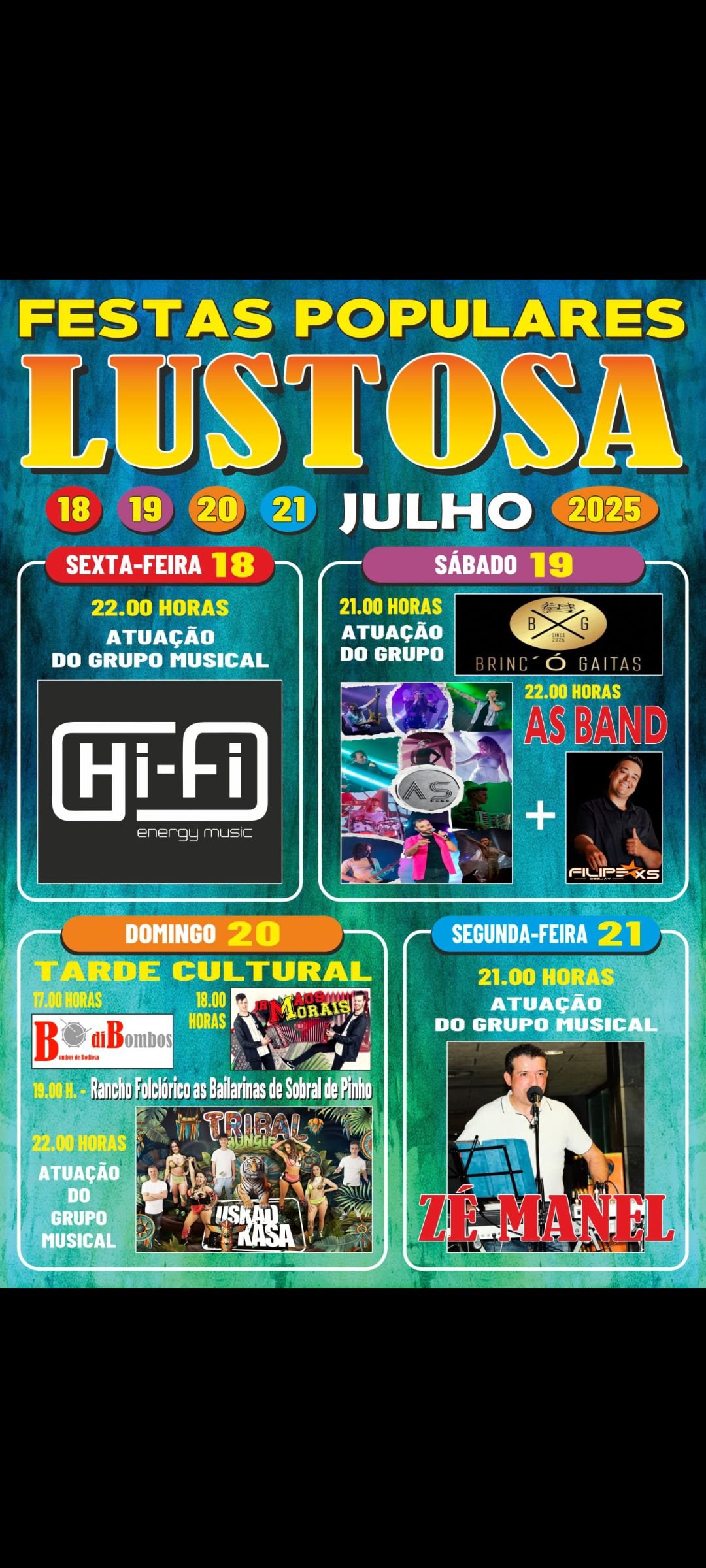 Cartaz Festas Populares 2025 - Lustosa