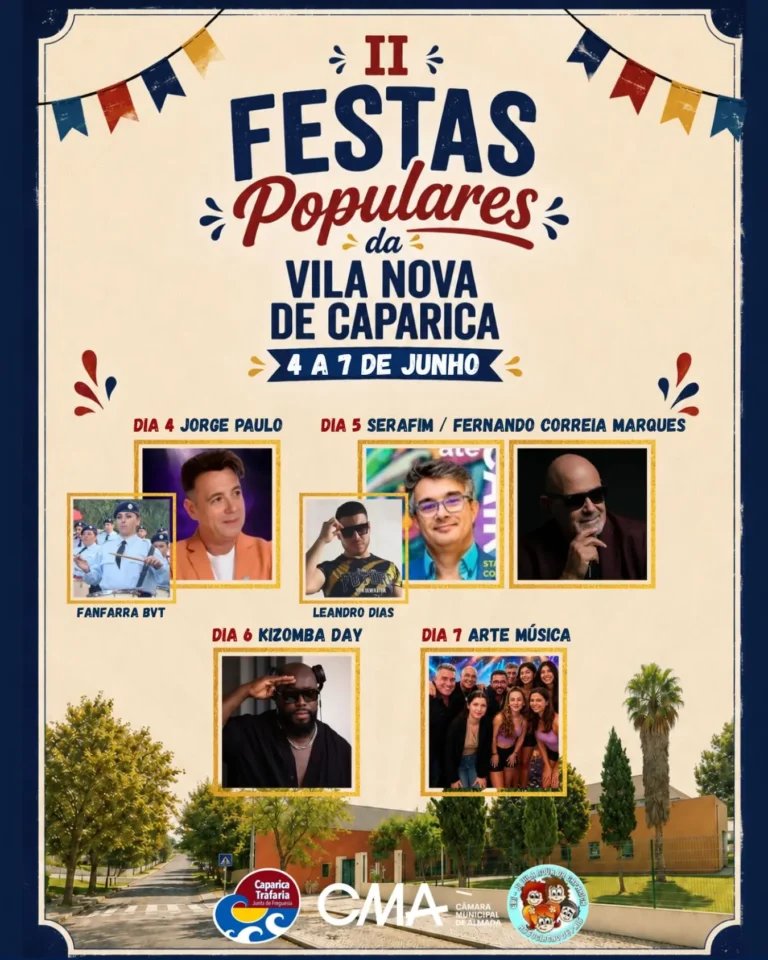 Cartaz Festas Populares 2026 - Vila Nova de Caparica