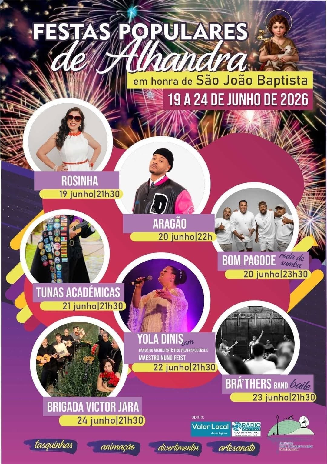 Cartaz Festas Populares de Alhandra 2026 - Alhandra