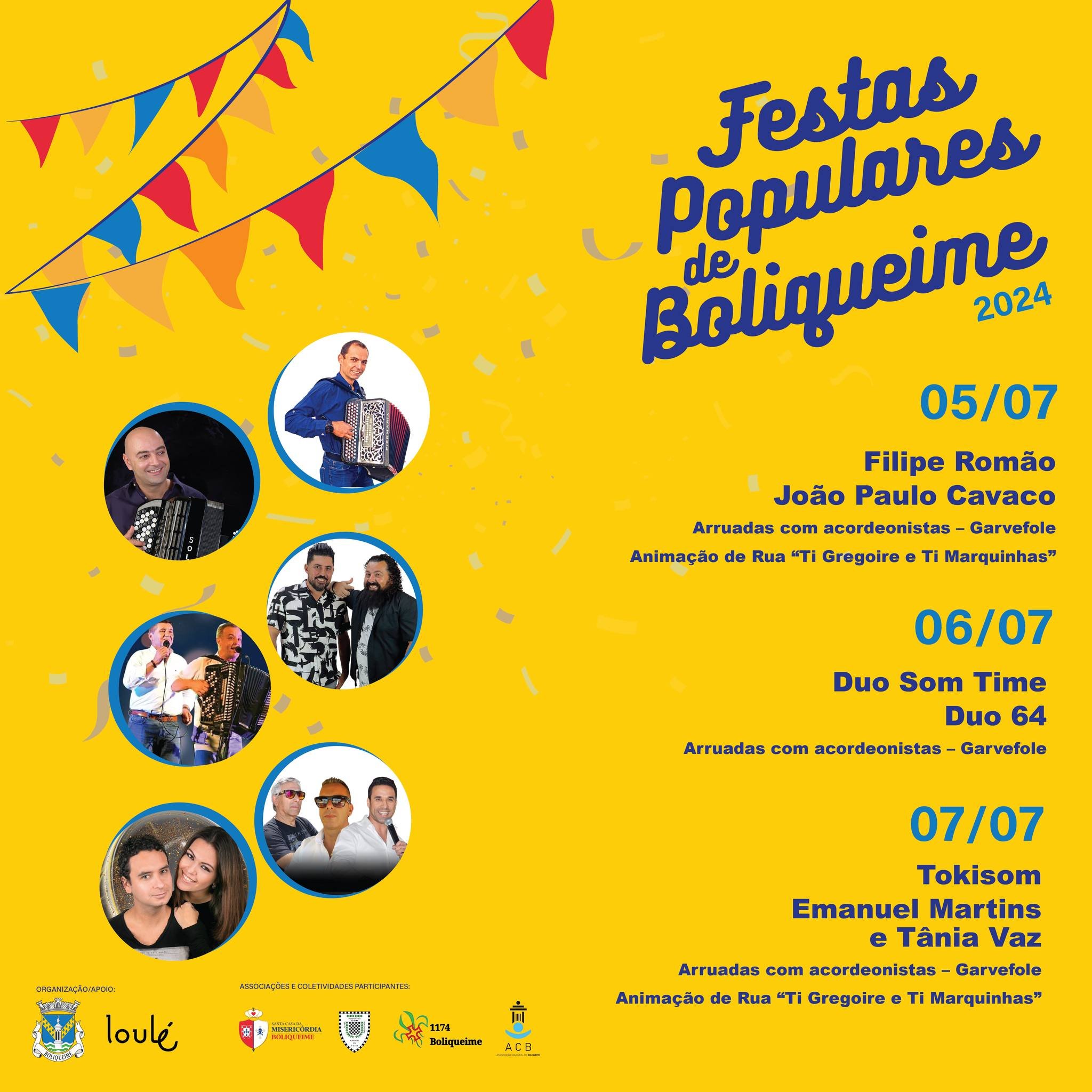 Cartaz Festas Populares de Boliqueime 2024 - Loulé