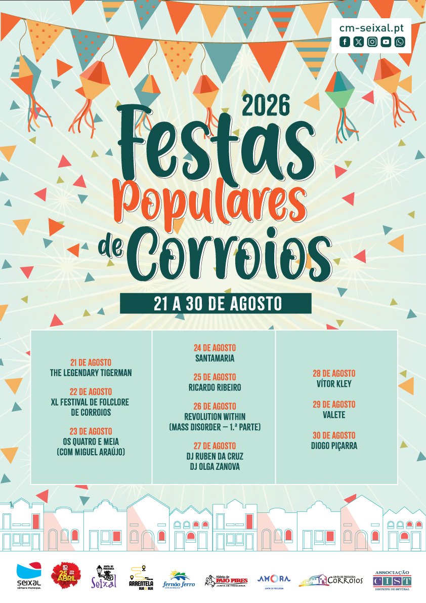 Cartaz Festas Populares de Corroios 2026 - Seixal