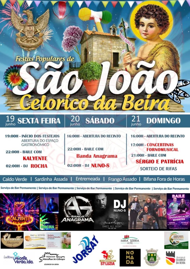 Cartaz Festas Populares de São João 2026 - Celorico da Beira