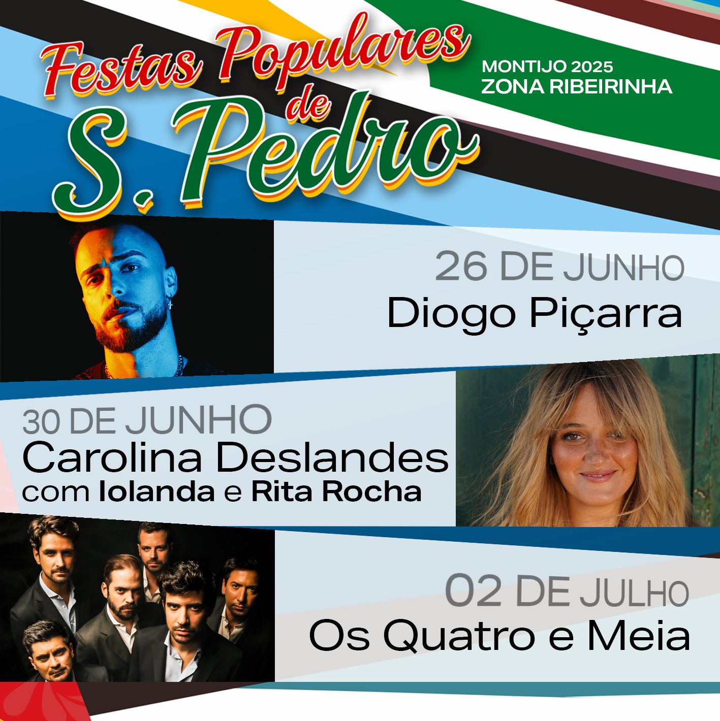 Cartaz Festas Populares de São Pedro 2025 - Montijo