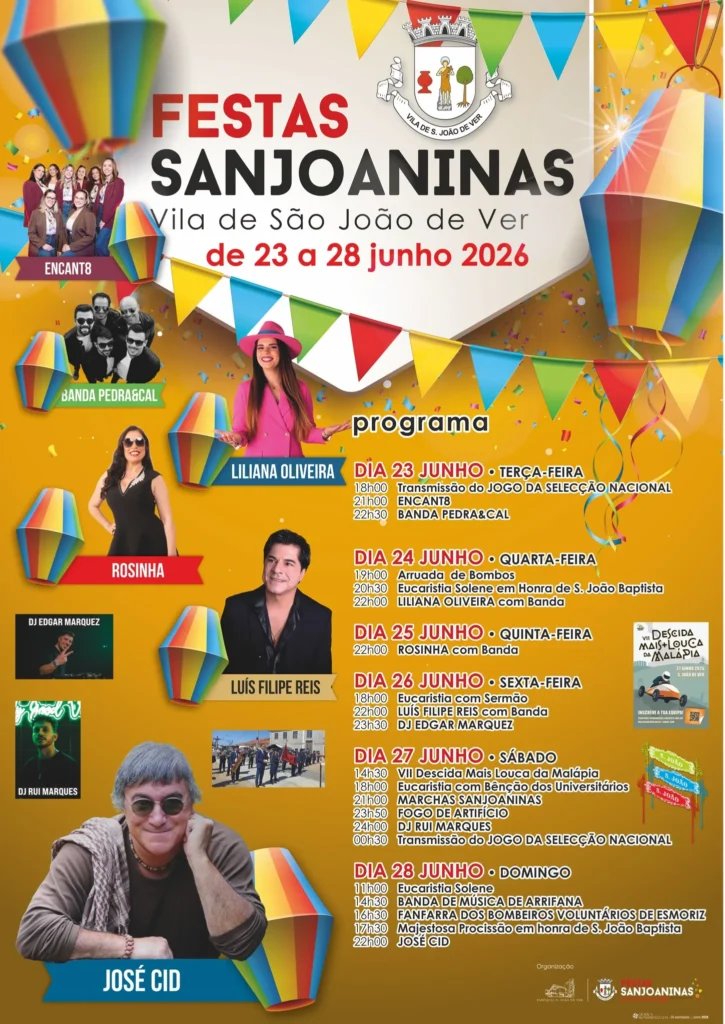 Cartaz Festas Sanjoaninas 2026 - São João de Ver