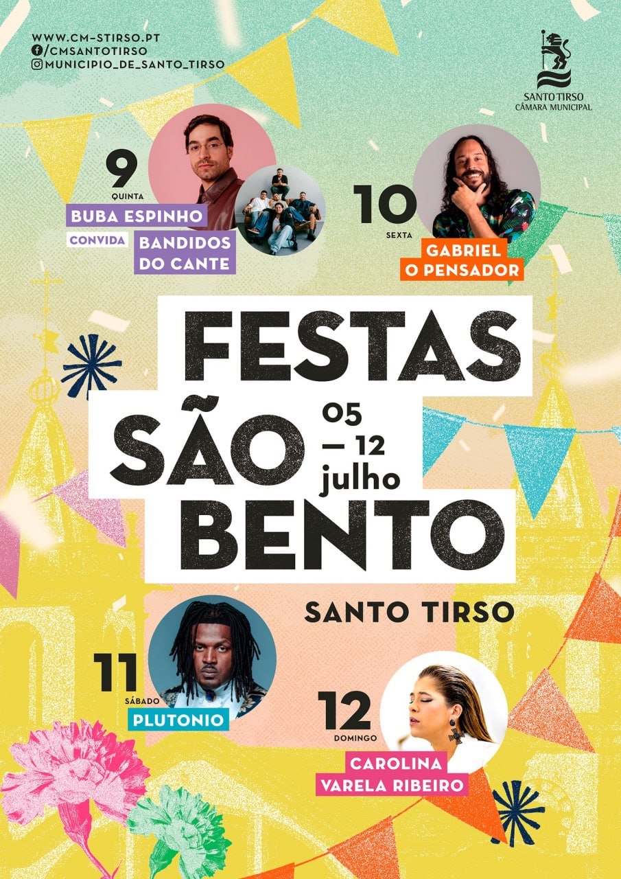 Cartaz Festas São Bento 2026 - Santo Tirso