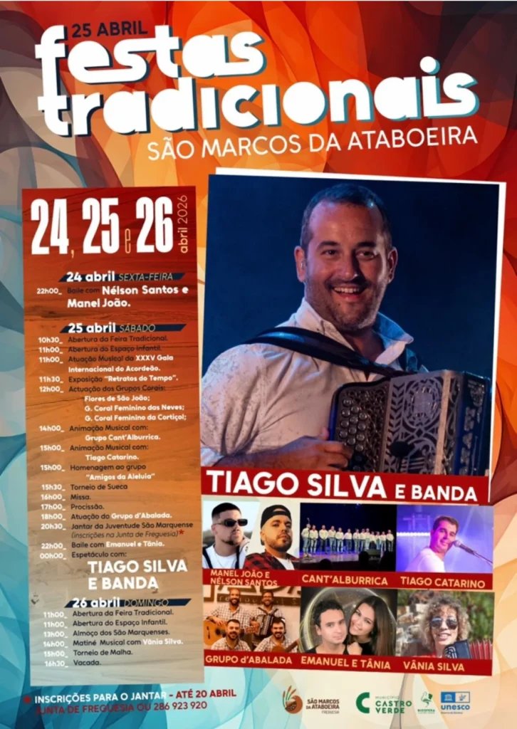 Cartaz Festas Tradicionais 2026 - São Marcos da Ataboeira