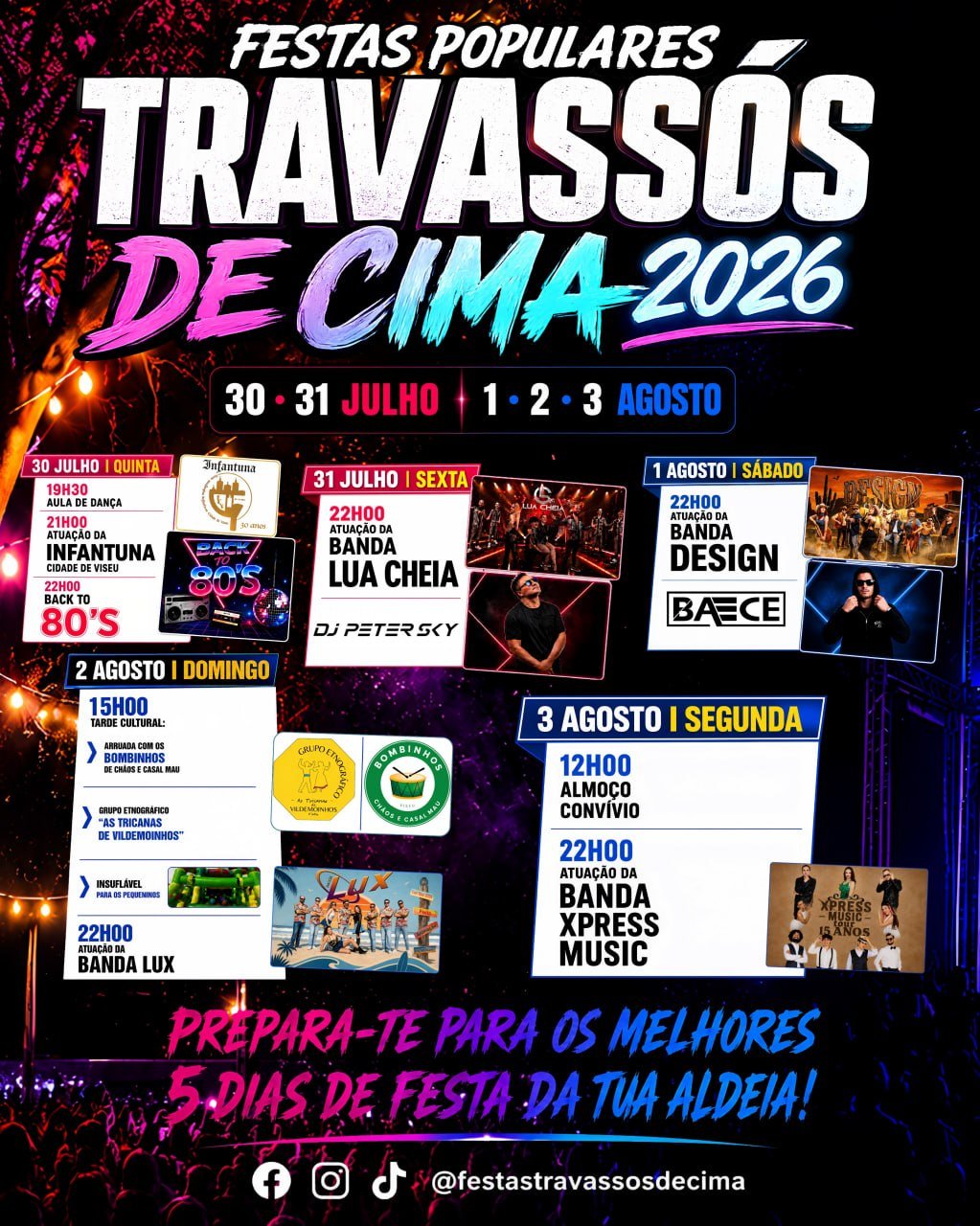 Cartaz Festas Travassós de Cima 2026 - Viseu