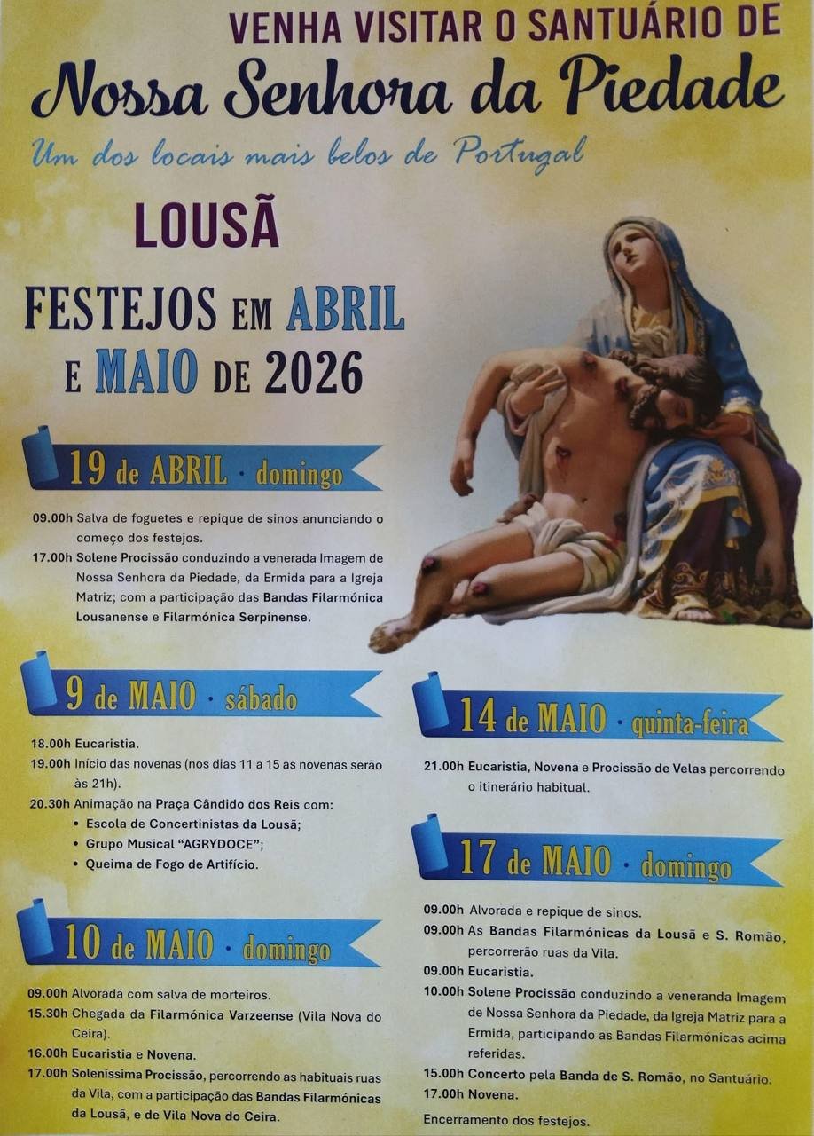 Cartaz Festejos de Nossa Senhora da Piedade 2026 - Lousã