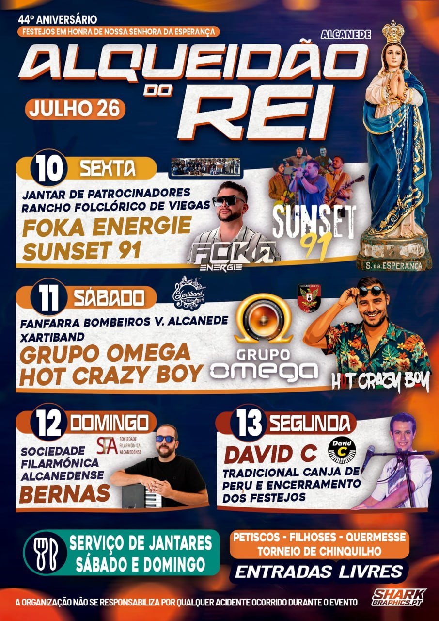 Cartaz Festejos em honra de Nossa Senhora da Esperança 2026 - Alqueidão do Rei