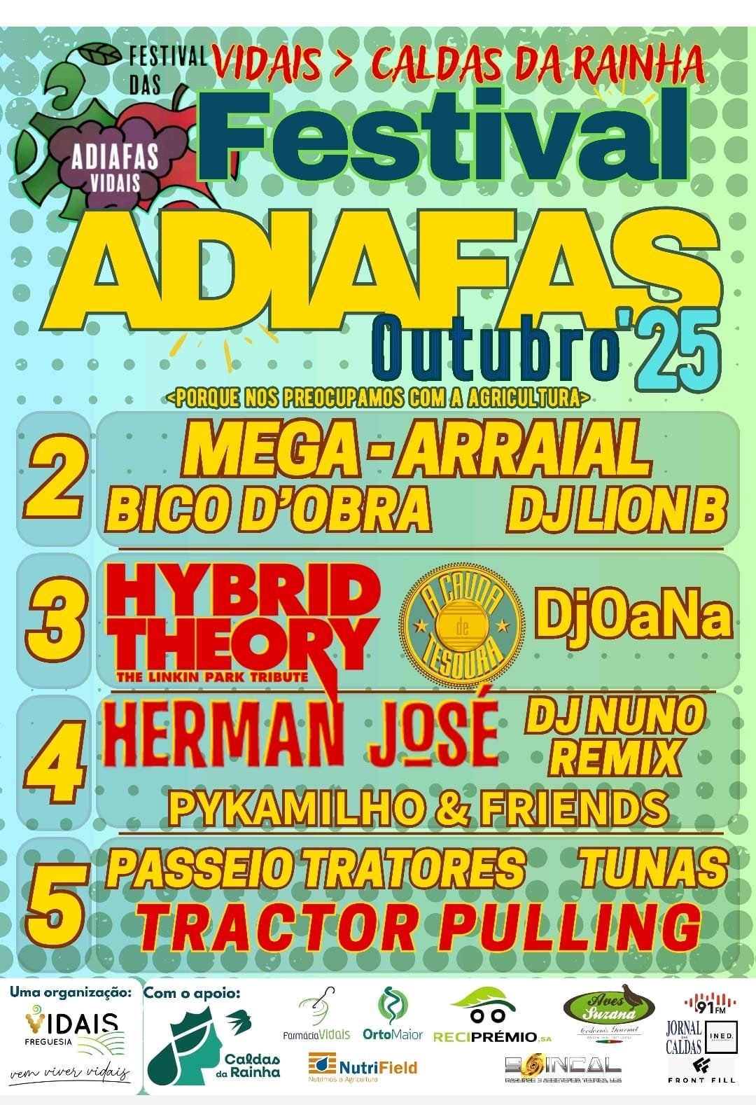 Cartaz Festival Adiafas 2025 - Caldas da Rainha