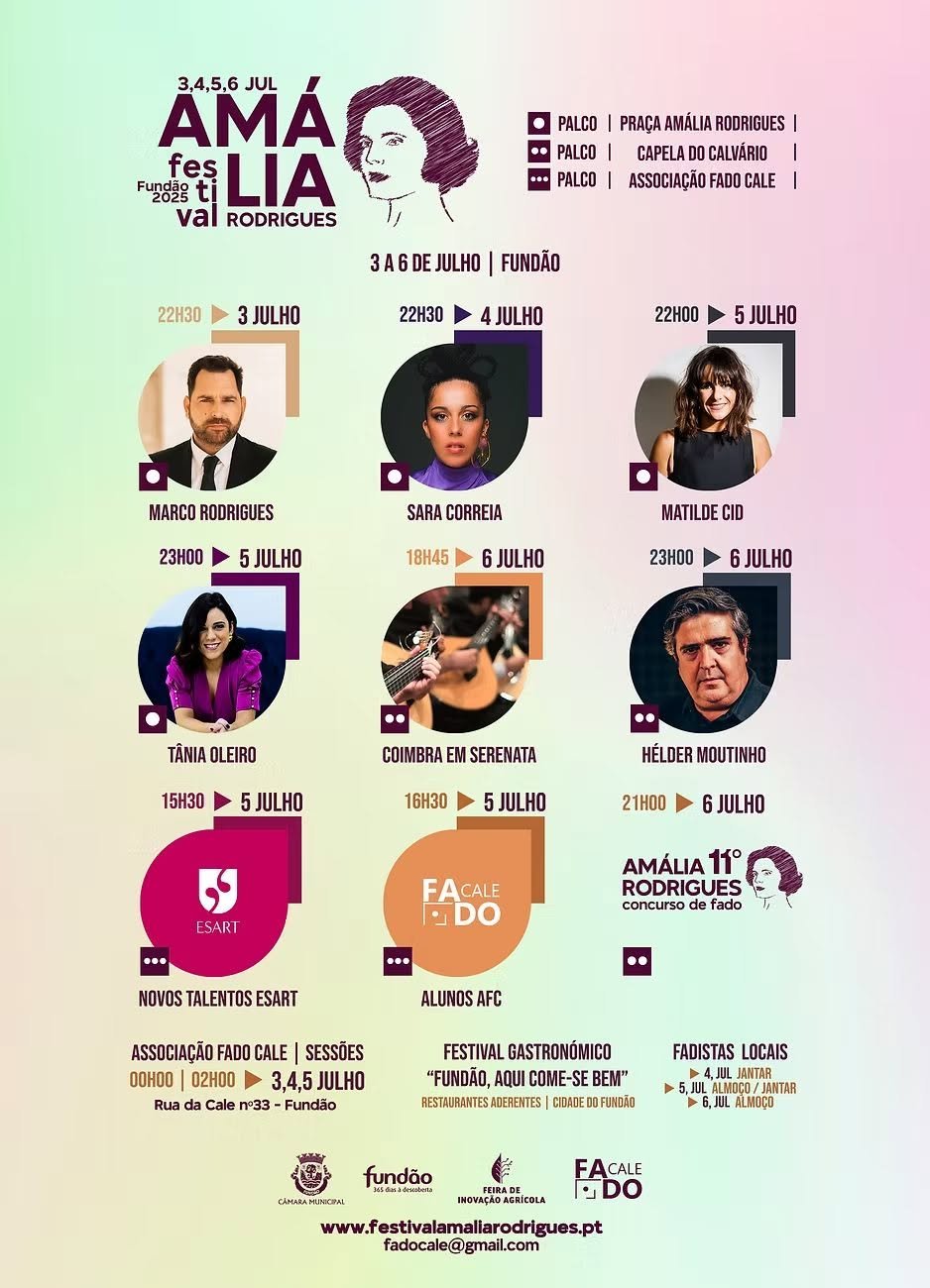 Cartaz Festival Amália Rodrigues 2025 - Fundão